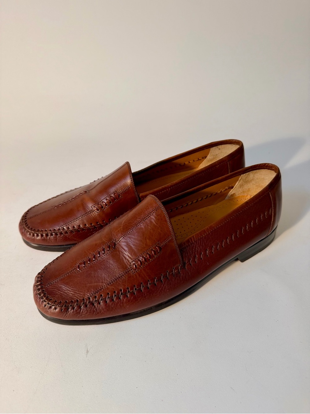 Mezlan Shoes Mens Size 10 M Brown Leather  Loafers Slip On Casual Dress Spain